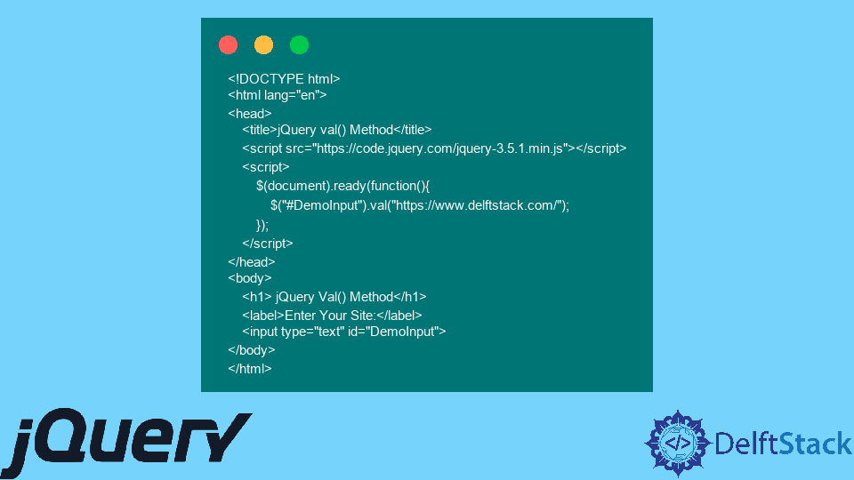 set-input-value-in-jquery-delft-stack